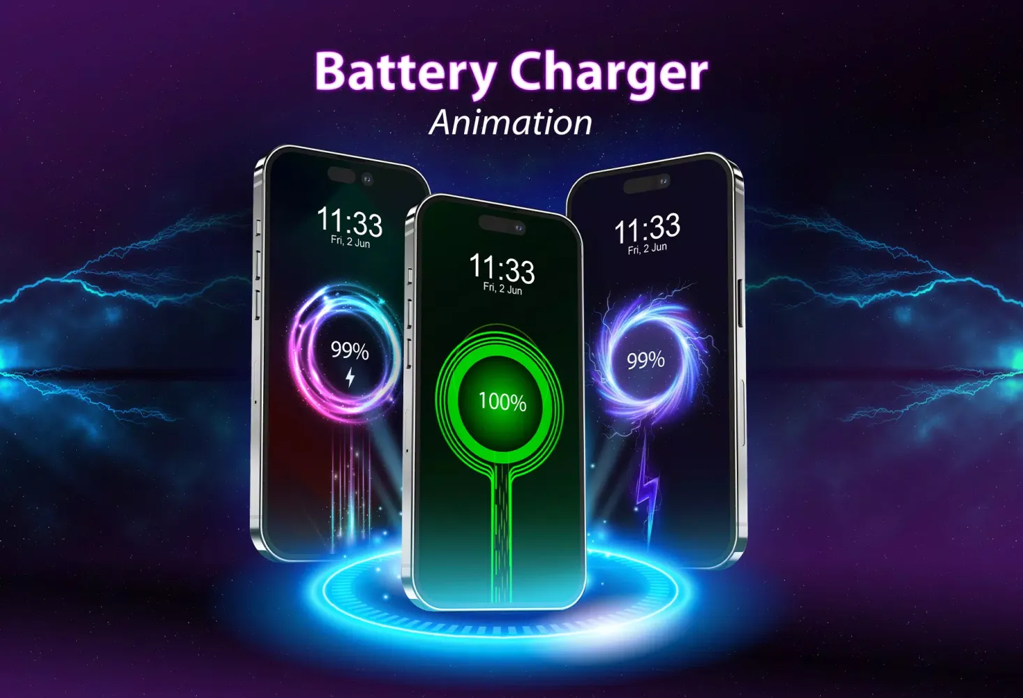 Battery Charger Animation Art Screenshots
