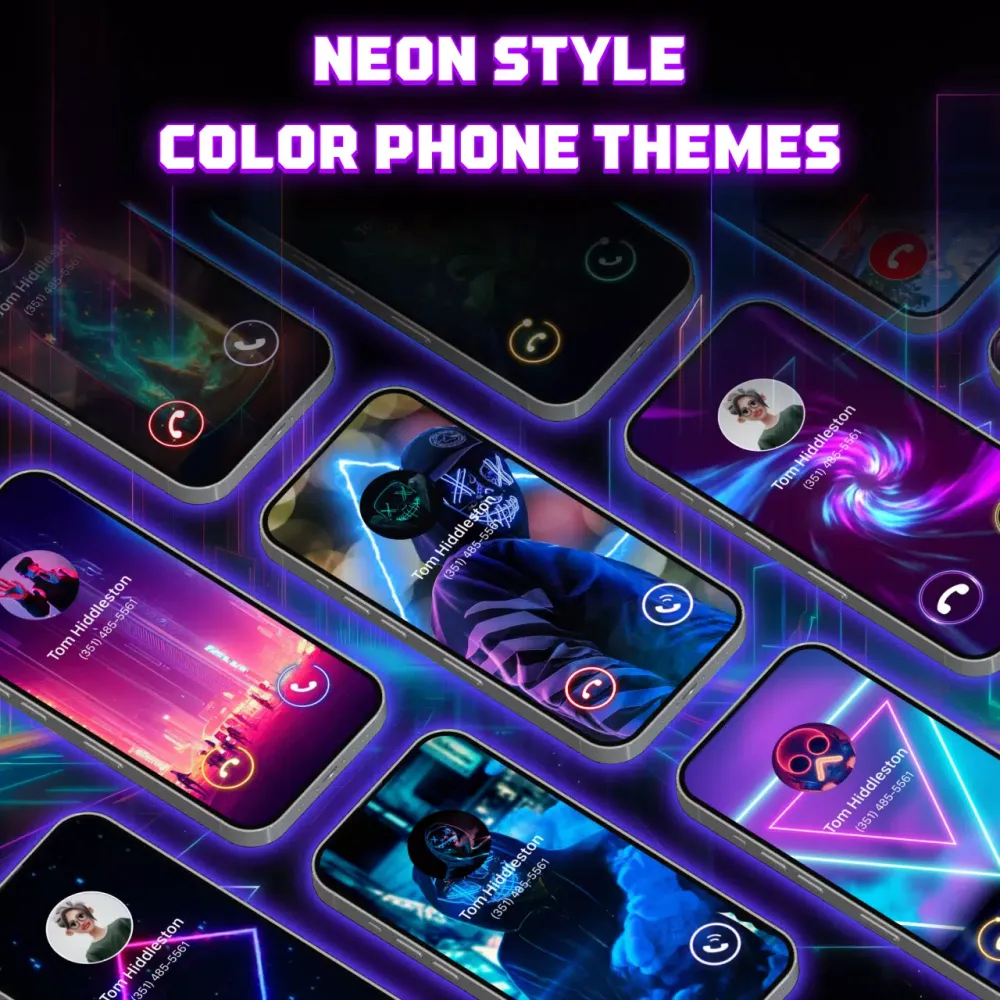 Tangkapan skrin Color Phone Call Screen Theme