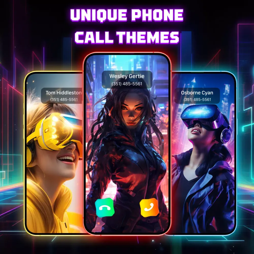 Tangkapan skrin Color Phone Call Screen Theme