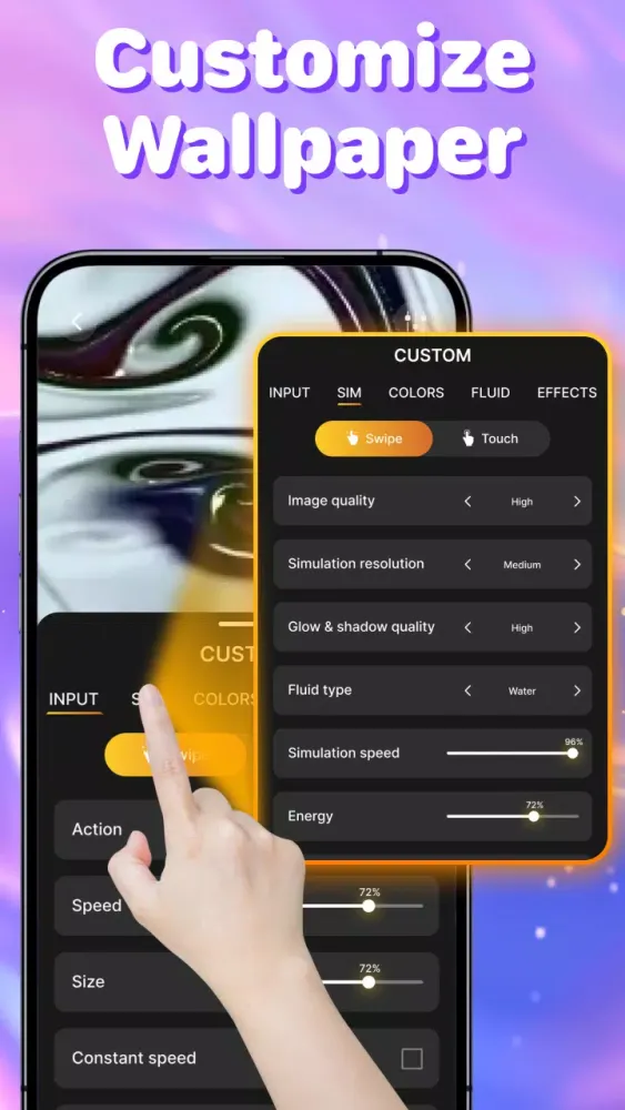 Tangkapan skrin Magic Fluid 3D Live Wallpaper