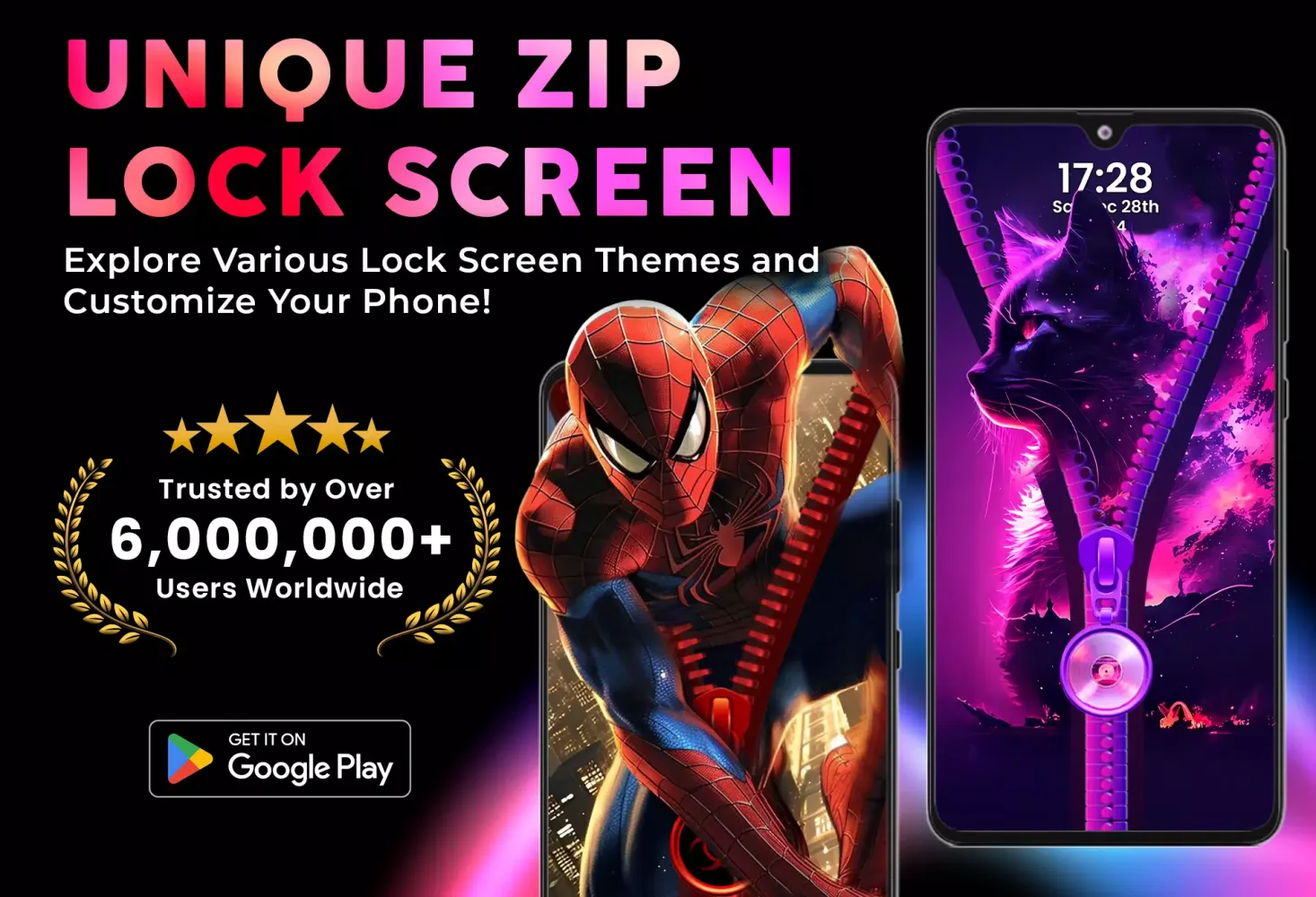 Capturas de tela do Zipper Lock Screen