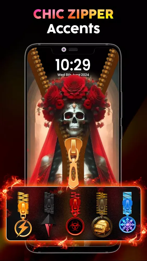 Capturas de tela do Zipper Lock Screen