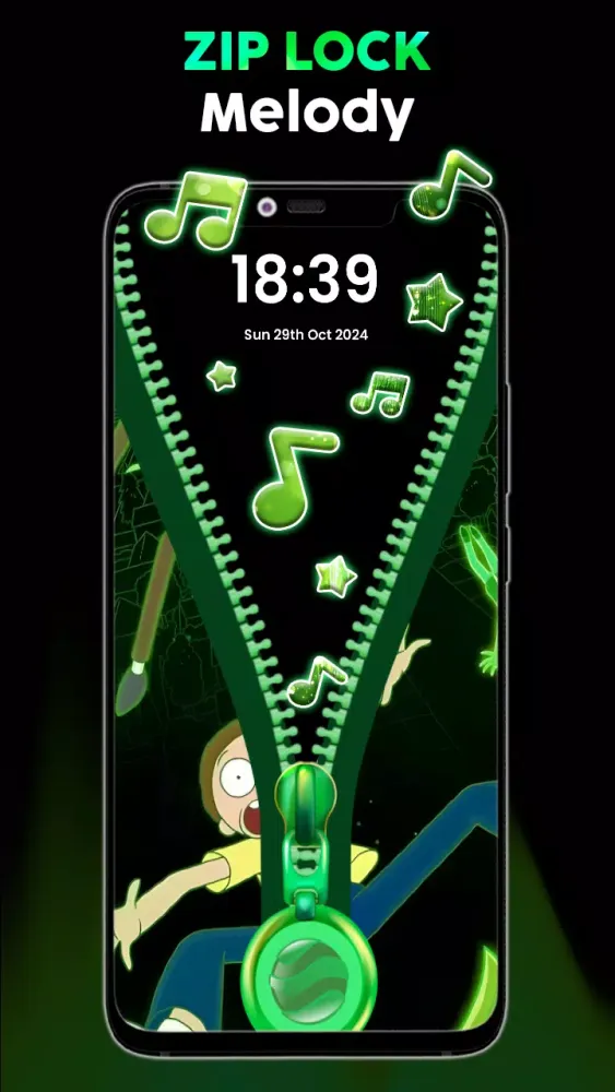 Capturas de tela do Zipper Lock Screen