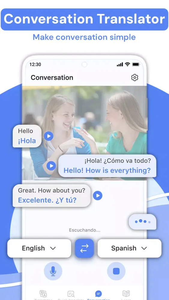 Ảnh chụp màn hình của Language Translator, Translate