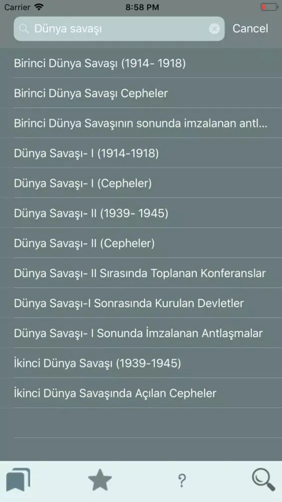 Screenshot di Tarih Zümresi