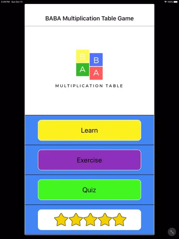 BABA Multiplication Table Game iPad  স্ক্রিনশট