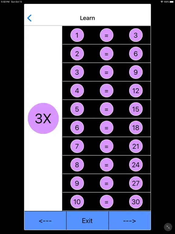 BABA Multiplication Table Game iPad  স্ক্রিনশট