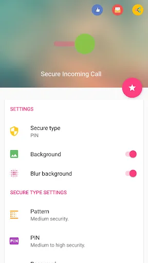 Secure Incoming Call Screenshots