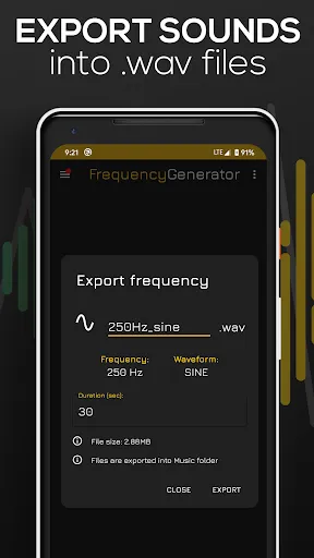 Zrzuty ekranu Frequency Sound Generator