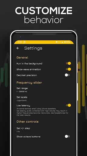 Zrzuty ekranu Frequency Sound Generator