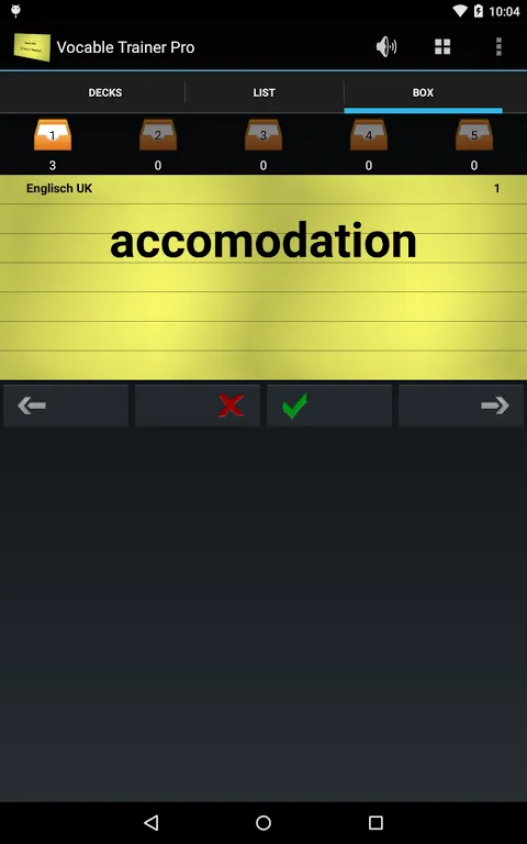 تصاویر Vocable Trainer Free