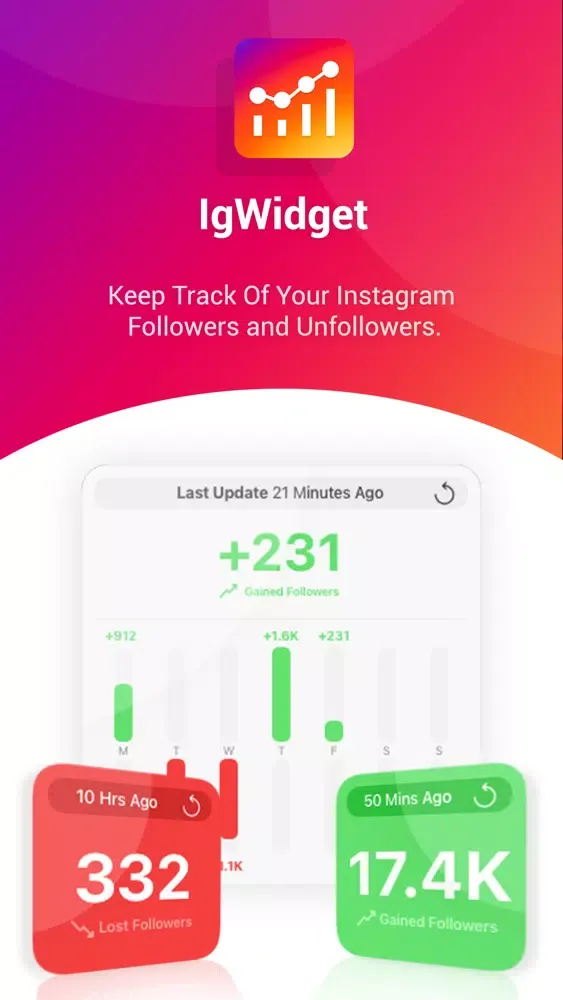 Скриншоты IgWidget - Followers Tracker +