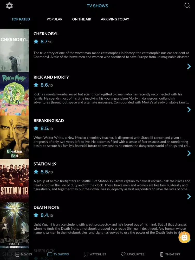 Capturas de pantalla de CineFilms - Movies, TV Tracker iPad 