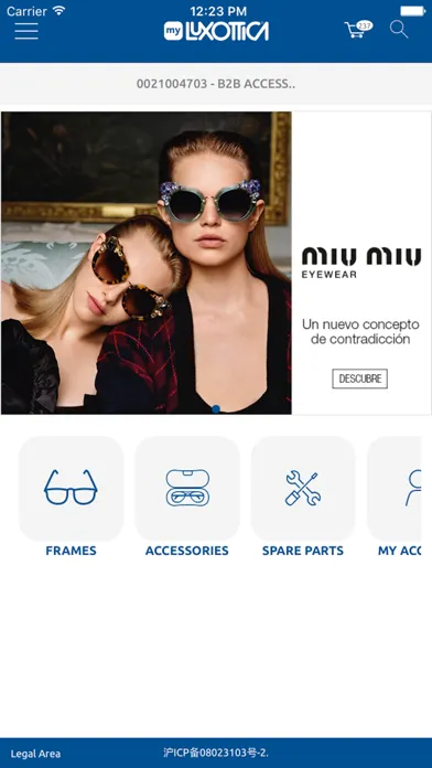 Tangkapan layar MyLuxottica