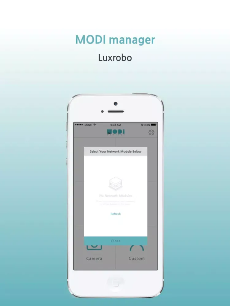 Capturas de tela do MODI manager iPad 
