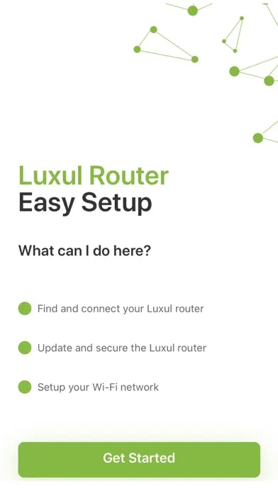 Captures d'écran de Luxul Easy Setup App