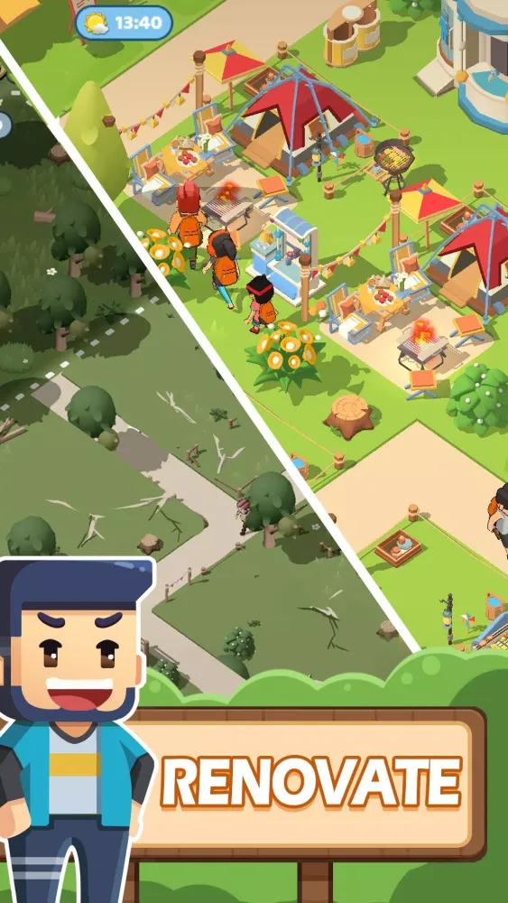 ภาพหน้าจอของ Campsite Craze