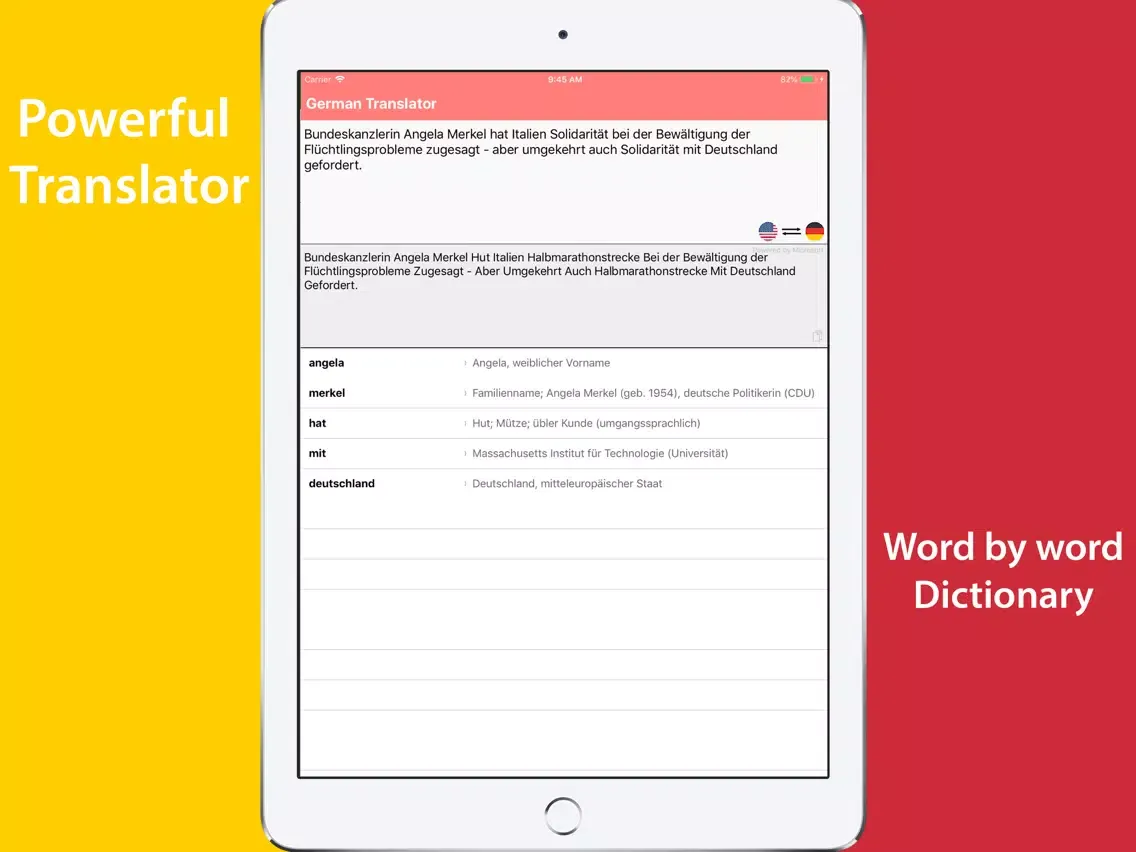 Screenshot di German Translator. iPad 