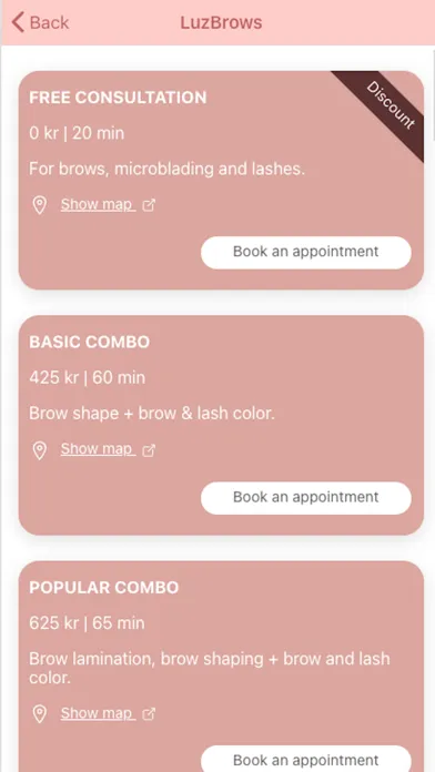 LUZ' BeautyApp Screenshots