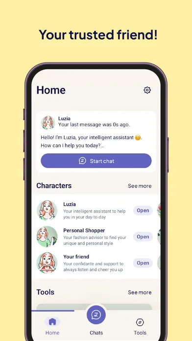 Screenshot di Luzia: Your AI Assistant