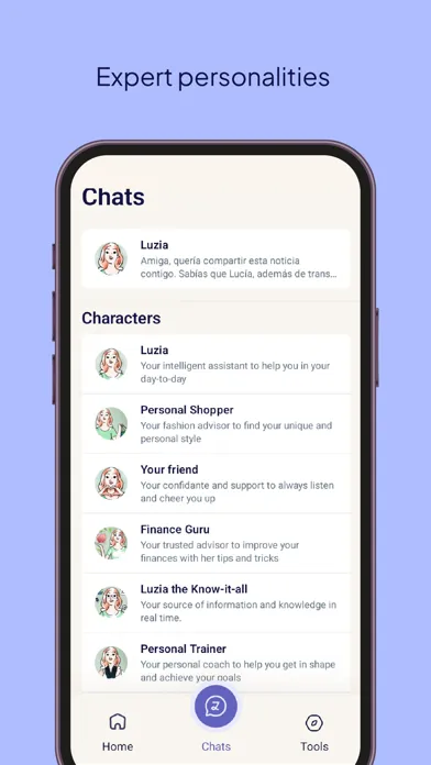 Screenshot di Luzia: Your AI Assistant