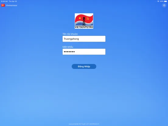 ภาพหน้าจอของ Vietsovpetro eOffice iPad 