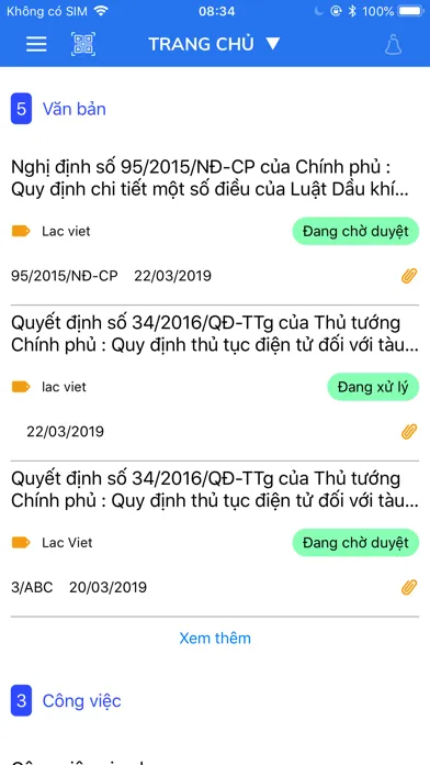 ภาพหน้าจอของ Vietsovpetro eOffice