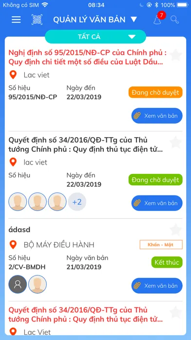 ภาพหน้าจอของ Vietsovpetro eOffice