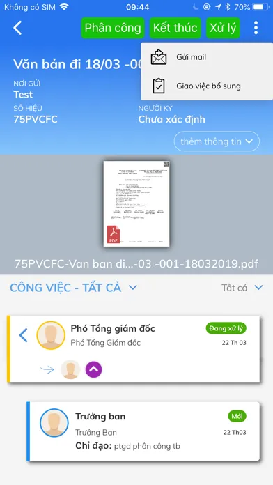 ภาพหน้าจอของ Vietsovpetro eOffice