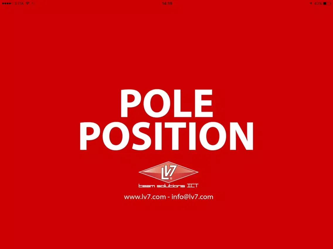 Tangkapan layar Pole Position iPad 