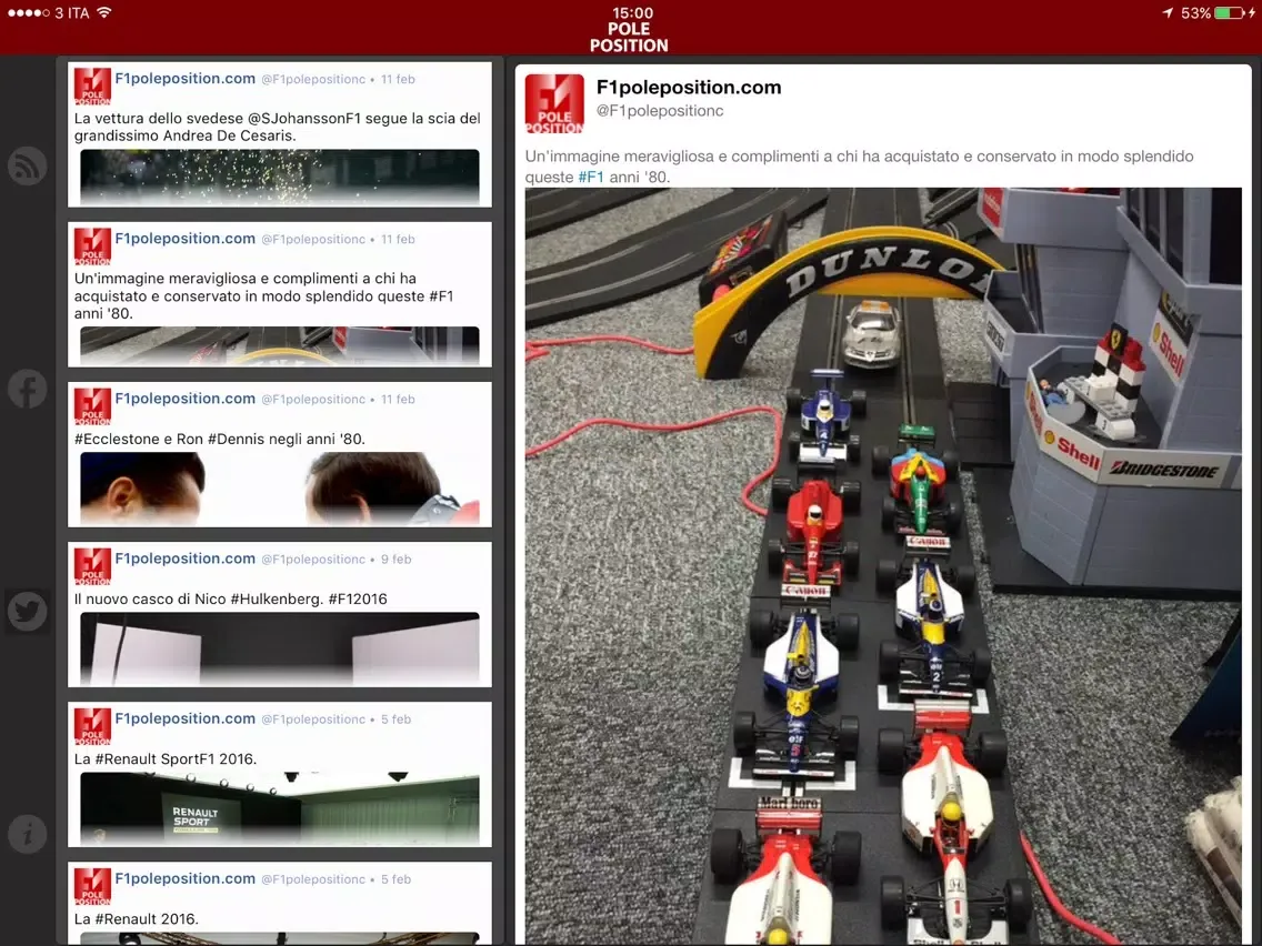 Tangkapan layar Pole Position iPad 