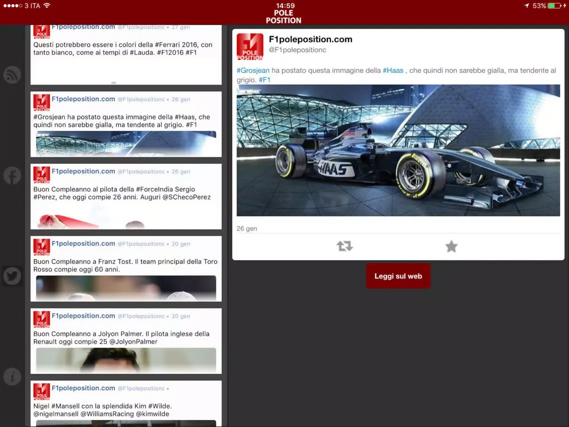 Tangkapan layar Pole Position iPad 