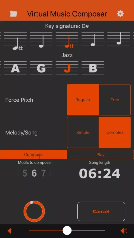 Capturas de tela do Virtual Music Composer Subscr.