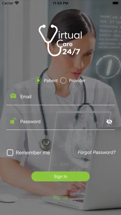 Zrzuty ekranu Virtual Care 24/7