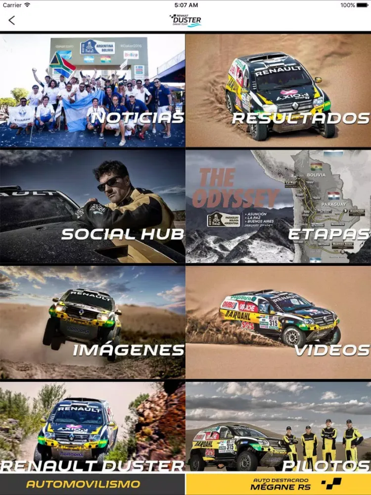 ภาพหน้าจอของ Renault Sport Arg iPad 