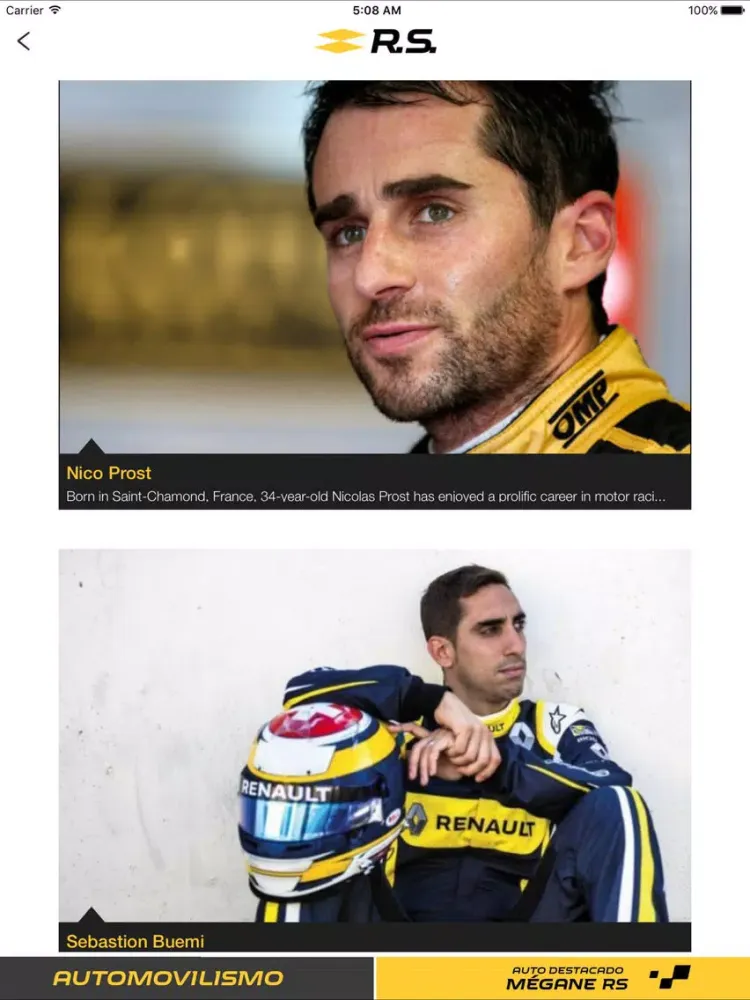 ภาพหน้าจอของ Renault Sport Arg iPad 