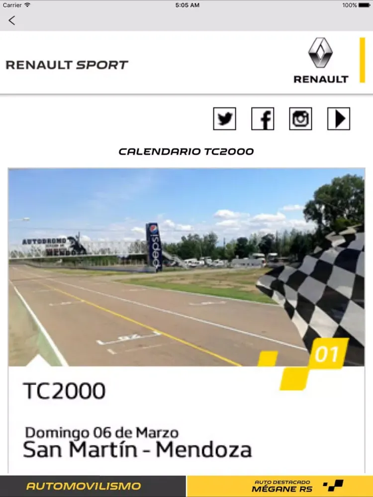 ภาพหน้าจอของ Renault Sport Arg iPad 