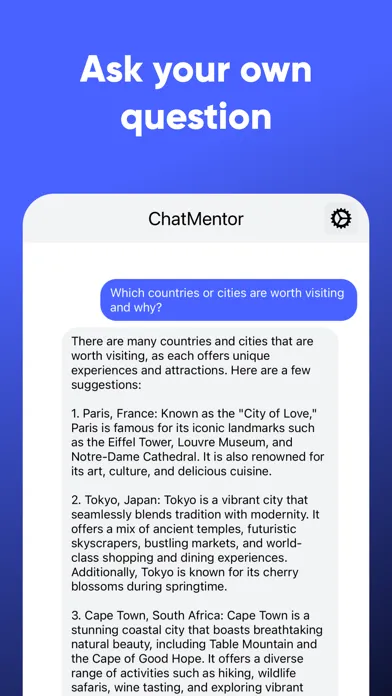 Captures d'écran de ChatMentor: Smart AI Assistant