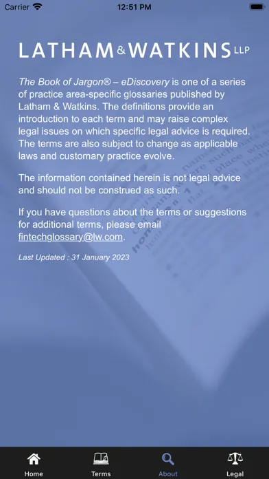 Ảnh chụp màn hình của The Book of Jargon®-eDiscovery