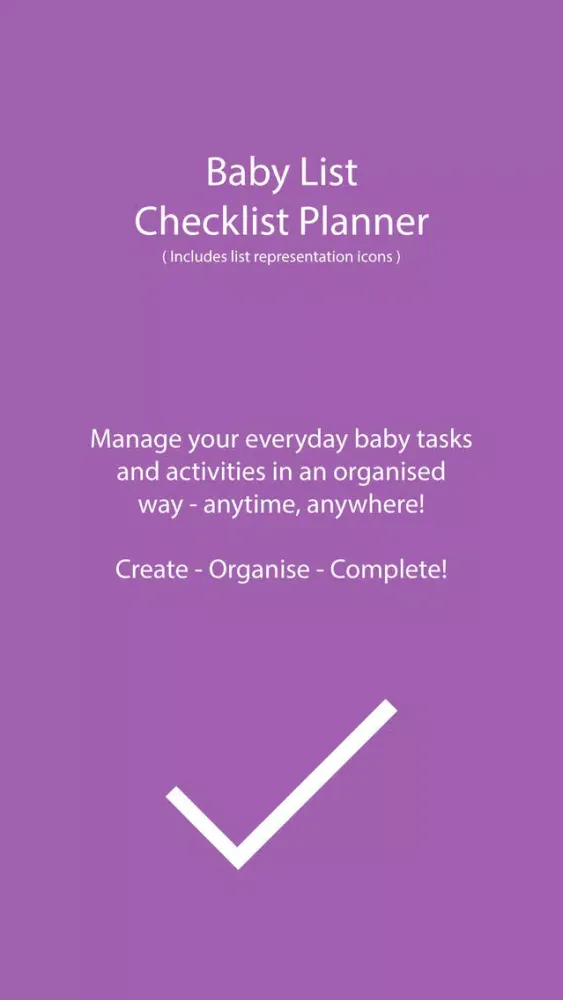 Tangkapan skrin Baby list planner - Checklist Task/Activities/ToDo