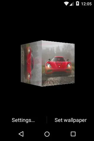 3D Red Magic Car Cube LWP Screenshots