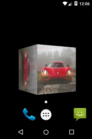 3D Red Magic Car Cube LWP Screenshots