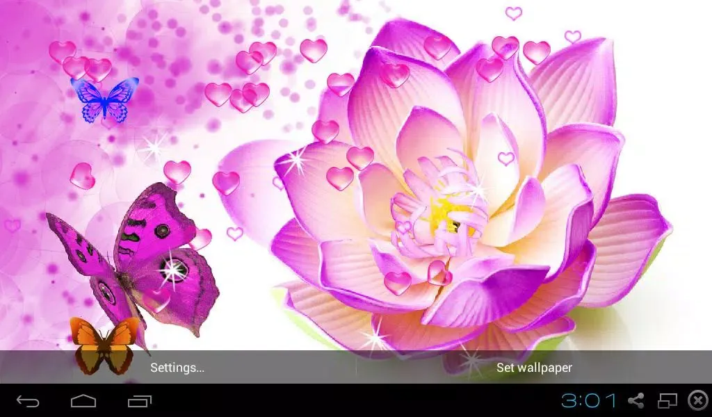 Tangkapan layar Lotus Live Wallpapers