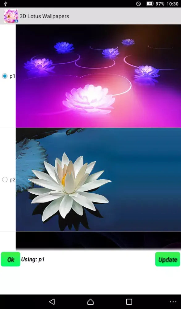 Tangkapan layar Lotus Live Wallpapers