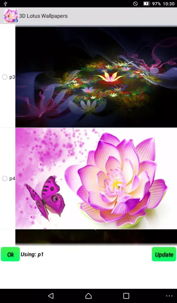 Tangkapan layar Lotus Live Wallpapers