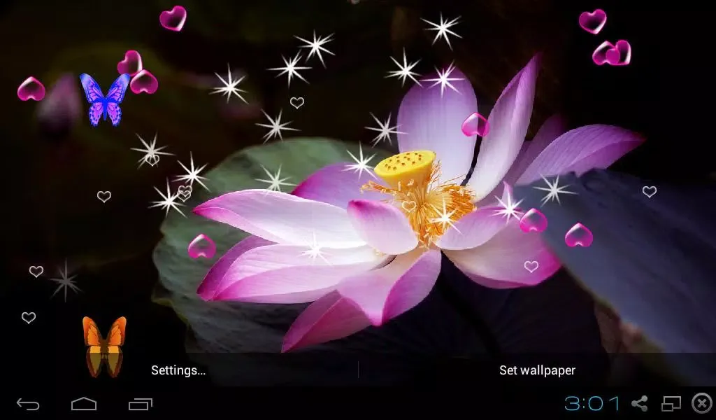 Tangkapan layar Lotus Live Wallpapers