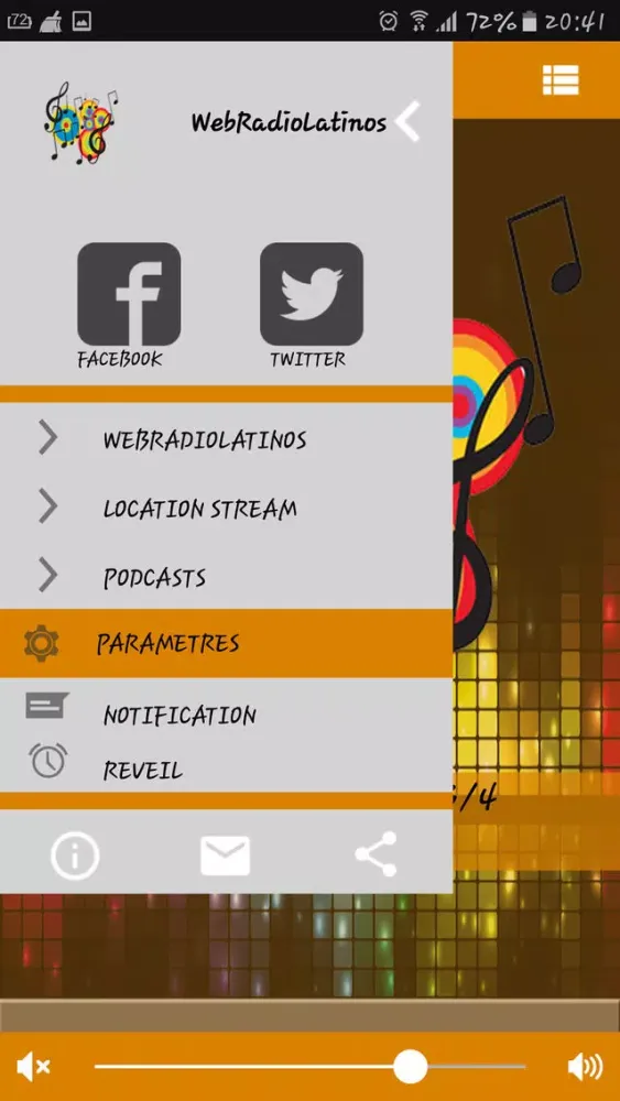 Screenshot di WebradioLatinos