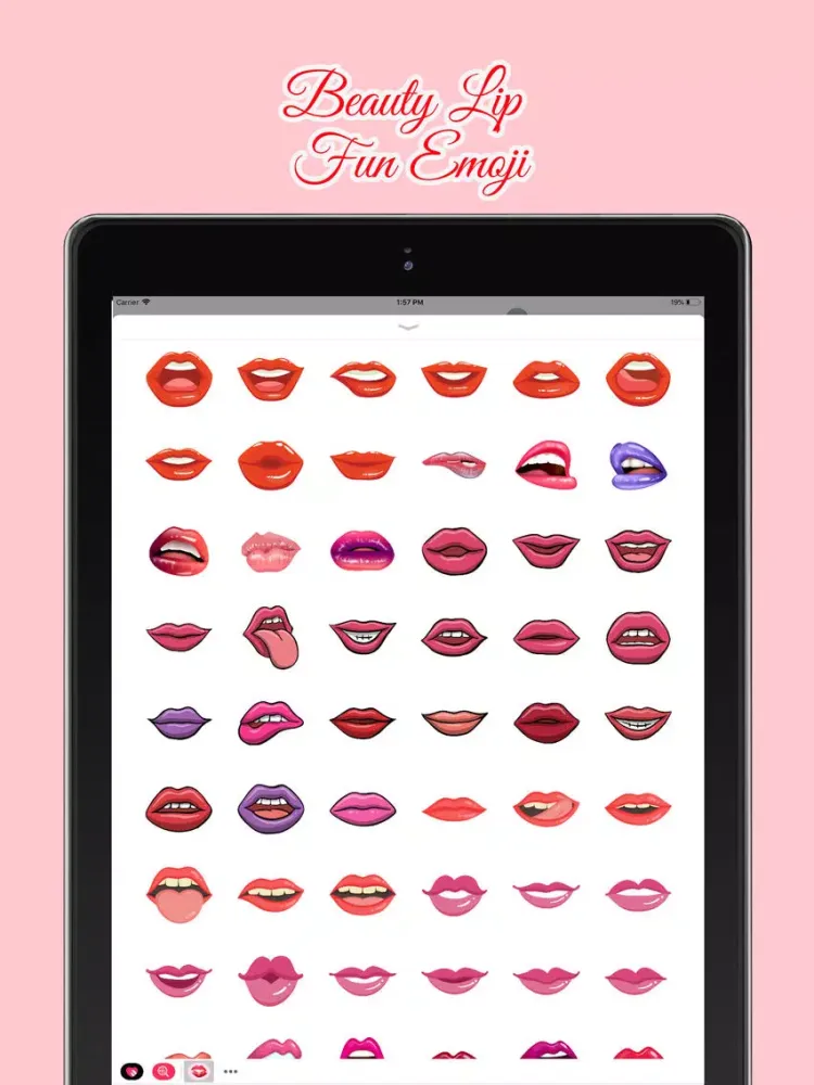 Beauty Lip Fun Emoji iPad 应用截图