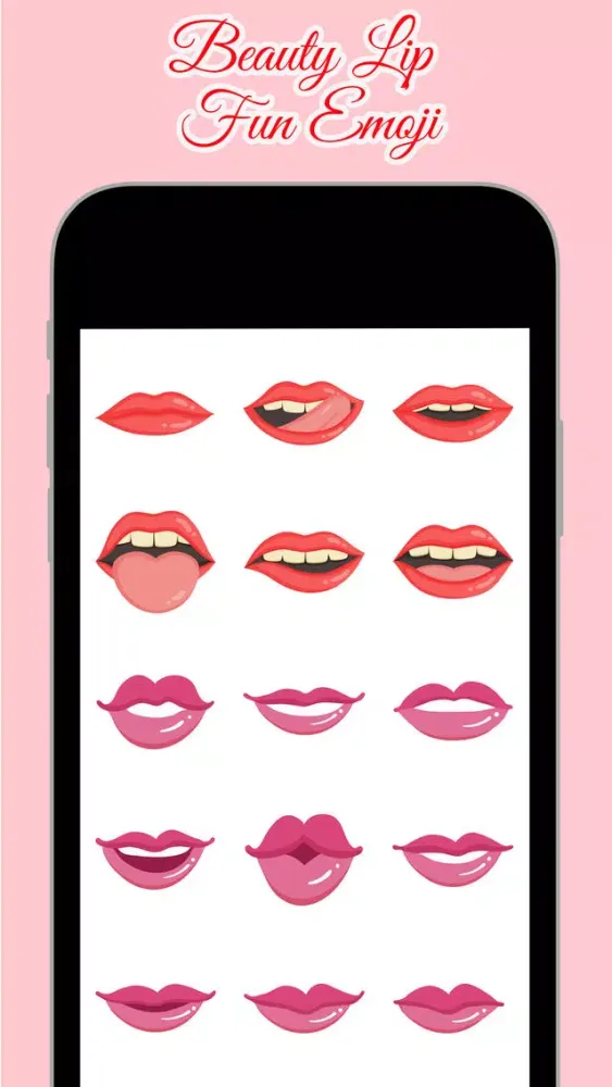 Beauty Lip Fun Emoji应用截图