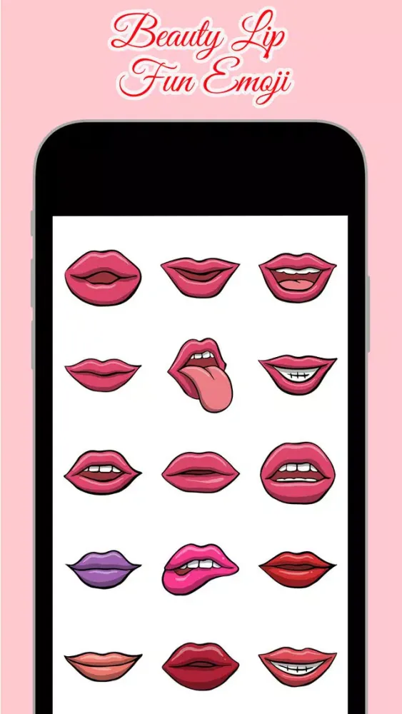 Beauty Lip Fun Emoji应用截图